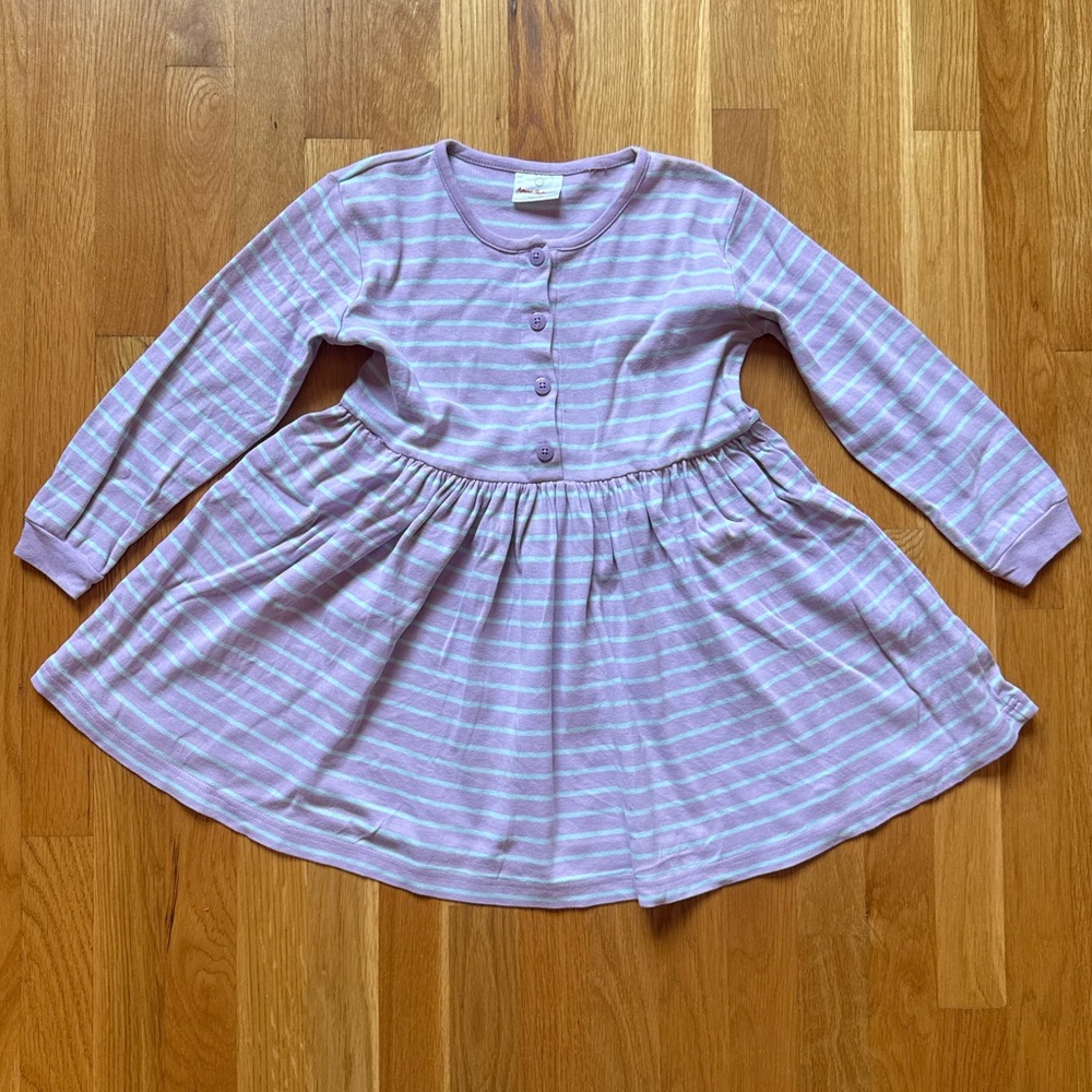 Hanna Andersson Purple & Blue Striped It's A Playdress, It's A Daydress